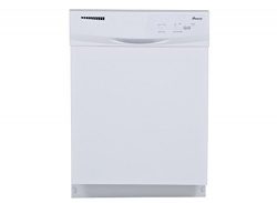 AMANA ADB1100AWW Built-In Tall Dishwasher with Electronic Front Controls and 3 Cycles, 24″ ...