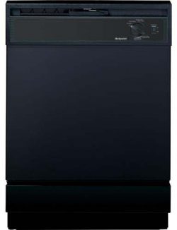 Hotpoint HDA2100HBB Built-In 24-Inch Dishwasher, Black, 5 Cycles / 2 Options