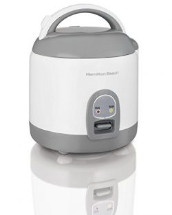 Hamilton Beach Rice Cooker with Rinser/Steam Basket (4 Cups uncooked resulting in 8 Cups cooked) ...