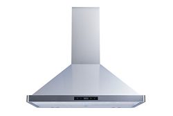 Winflo 30″ Wall Mount Stainless Steel Convertible Kitchen Range Hood with 450 CFM Air Flow ...