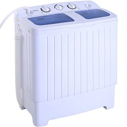 Giantex Portable Mini Compact Twin Tub 17.6lbs Washing Machine Washer Spin Cycle