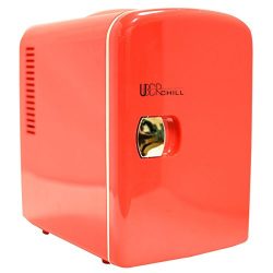 Uber Appliance UB-CH1 Uber Chill Mini Fridge 6-can portable thermoelectric cooler and warmer min ...