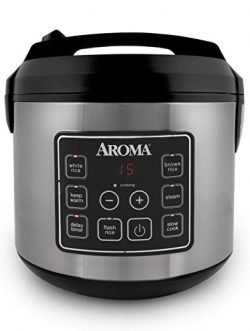 Aroma Housewares 20 Cup Cooked (10 cup uncooked) Digital Rice Cooker, Slow Cooker, Food Steamer, ...