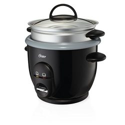 Oster CKSTRC61K-TECO Titanium Infused 6 Cup Rice & Grain Cooker with Steam Tray, Medium/One  ...