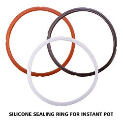 Silicone Sealing Ring for Instant Pot Accessories – Fits 5 or 6 Quart Models, Orange, Brow ...