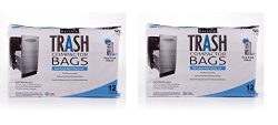 BestAir Trash Compactor Bags(16” D. x 9” W. x 17” H,pack of 12) (2 pack)