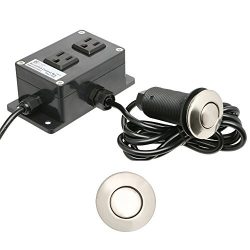 Garbage Disposal Air Switch, DUAL OUTLET Sink Top / Counter Top Waste Disposal On/Off Switch For ...