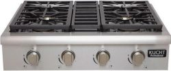 Kucht KRT3003U 30″ Professional Series Gas Rangetop with 4 Sealed Burners Black Porcelain  ...