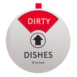 Kichwit Dishwasher Magnet Clean Dirty Sign Indicator, Works on All Dishwashers, Non-Scratch Stro ...