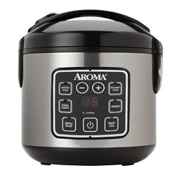 Aroma Housewares ARC-914SBD 8-Cup (Cooked) Digital Cool-Touch Rice Cooker and Food Steamer, Stai ...