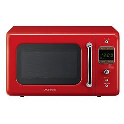 Daewoo Retro Microwave Oven, 0.7 cu. ft., 700W, Pure Red