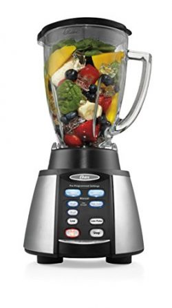 Oster Reverse Crush Counterforms Blender, with 6-Cup Glass Jar, 7-Speed Settings and Brushed Sta ...