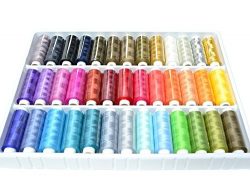 39 Spools Coils Of 250 Meters Colorful rainbow Colors 100% Polyester, All purpose domestic sewin ...