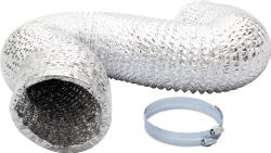 iPower 6 Inch 8 Feet Air Ducting Dryer Vent Hose for HVAC Ventilation, 2 Clamps included