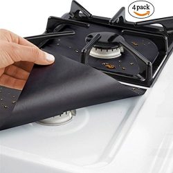 NEWROAD Gas range protectors, Stove Burner Covers 0.2 mm Double Thickness, Reusable, Non-Stick,  ...