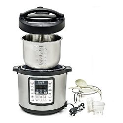 Multi-Use Programmable Pressure Cooker, 6 Quart, Stainless Steel by Yedi Houseware