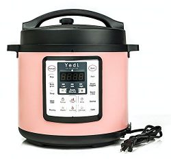 Limited Edition Pink Multi-Use Programmable Pressure Cooker, 6 Quart by Yedi Houseware