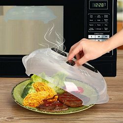 Microwave Hover Anti-Sputtering Cover, New Food Splatter Guard Microwave Splatter Lid with Steam ...