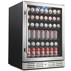 Kalamera 24″ Beverage Refrigerator 175 Can Built-in or Freestanding Single Zone Touch Control