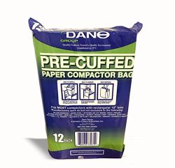 Paper Compactor Bags Pre-Cuffed (12 Pack)