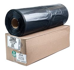 Plasticplace Compactor Bags, Black, 65 Gallon, 50×48,100/roll