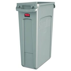 Rubbermaid Commercial 354060BG Slim Jim Receptacle w/Venting Channels, Rectangular, Plastic, 23g ...