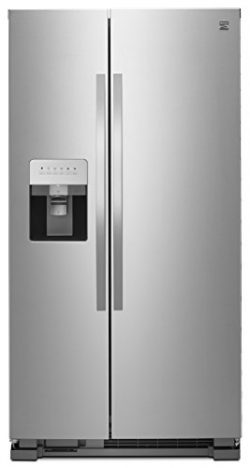 Kenmore 50043 25 Cu. Ft. Side-by-Side Refrigerator with Water and Ice Dispenser, Stainless Steel ...