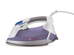 SINGER Expert Finish 1700 Watt Anti-Drip Steam Electronic Flat Iron with Brushed Stainless Steel ...