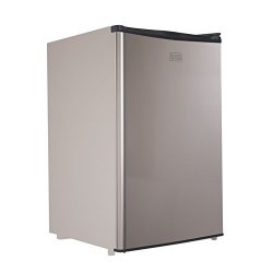 BLACK+DECKER BCRK43V Compact Refrigerator Energy Star Single Door Mini Fridge with Freezer, 4.3  ...