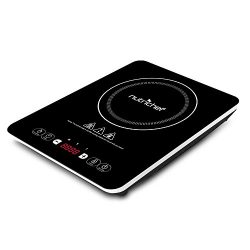 NutriChef Portable 120V Electric Induction Cooker Cooktop – Digital Ceramic Countertop Sin ...