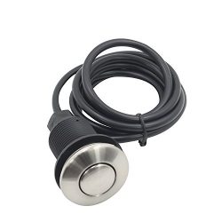 Air Activated Switch Button with Air Hose, Sink Garbage Disposal Parts (BRUSHED CHROME)