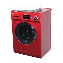 All in one Front Load 1.6 Cu.ft. New Compact Combo Washer Dryer SK 4000 CV Merlot with 1000 rpm  ...