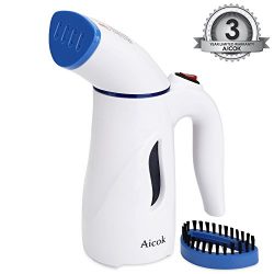 Aicok Clothes Steamer, Mini Travel Garment Steamer, Fabric Steamer, Portable and Fast, with Fabr ...