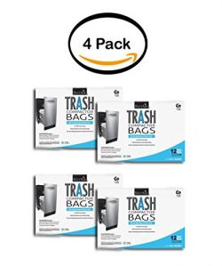 PACK OF 4 – Bestair Heavy Duty Compactor Bags, 16″ D x 9″ W x 17″ H, 12 Ct