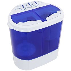 ROVSUN Portable Twin Tub Washing Machine,Electric Compact Washer,13LBS Large Capacity Energy Sav ...