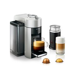 Nespresso Vertuo Evoluo Coffee and Espresso Machine with Aeroccino by De’Longhi, Silver