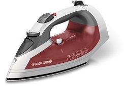 Black & Decker ICR07X Xpress Steam Cord Reel Iron, White/Red