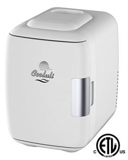 Cooluli Mini Fridge Electric Cooler and Warmer (4 Liter / 6 Can): AC/DC Portable Thermoelectric  ...