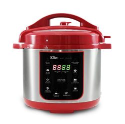 Elite Platinum EPC-414R Maxi-Matic 4 Quart Electric Pressure Cooker, Red (Stainless Steel)