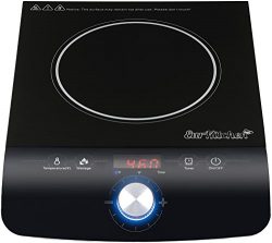 EurKitchen 1800W Portable Induction Cooktop Countertop Burner – Quick-Adjust Precision Con ...