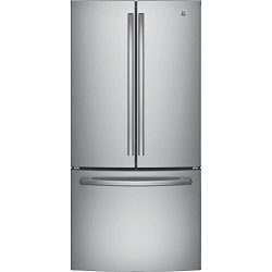 GE GNE25JSKSS 33″ Energy Star Qualified French-Door Refrigerator with 24.8 Cu. Ft. Capacit ...