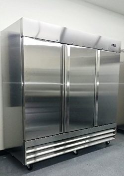 81″ Upright Stainless Steel 3 Door Commercial Freezer, 72 Cubic Feet, CFD-3FF, for Restaurant