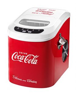 Nostalgia ICE100COKE Coca-Cola 26-Pound Automatic Ice Cube Maker