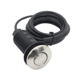 Air Activated Switch Button with Air Hose, Sink Garbage Disposal Parts (BRUSHED CHROME)