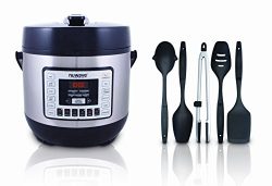 NuWave 6Qt Nutri-Pot Digital Pressure Cooker with bonus accessories & 5-piece Utensil Set