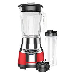 BLACK+DECKER BL1821RG-P FusionBlade Digital Blender with 6-Cup Glass Jar and 20 Ounce BPA-Free P ...