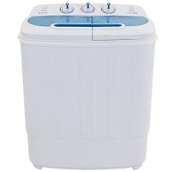 ROVSUN Portable Twin Tub Washing Machine,Electric Compact Washer,13LBS Large Capacity Energy Sav ...