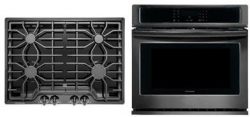 Frigidaire 2-Piece Kitchen Package with FFGC3026SB 30″ Gas Cooktop, and FFEW3026TD 30̸ ...