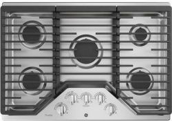 GE Profile PGP7030SLSS 30 Inch Natural Gas Sealed Burner Style Cooktop with 5 Burners in Stainle ...