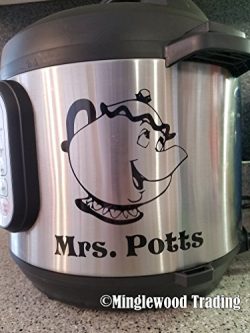 MRS POTTS 5″ x 5″ Vinyl Decal Sticker for Instant Pot InstaPot – 20 COLOR OPTI ...